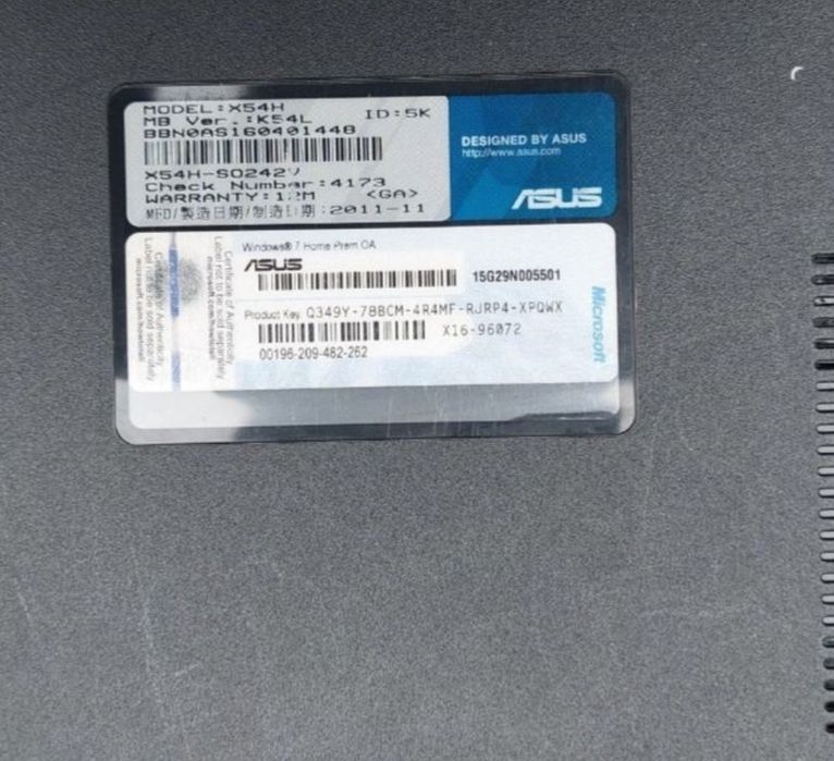 Laptop Asus X54 Procesor i3