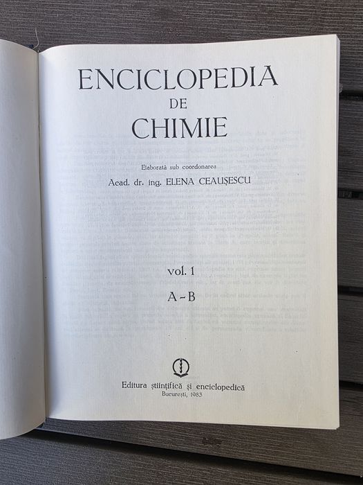 ENCICLOPEDIA DE CHIMIE - 6 VOLUME (1983-1989 complet)