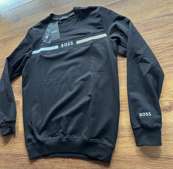 Мъжка,памучна,черна блуза Hugo BOSS