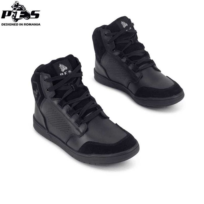Ghete Moto Urbane PES City Guard Rezistente la Impact, Piele Perforată