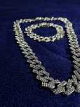 Set lant si bratara, ice, fully iced out, easy lock concept