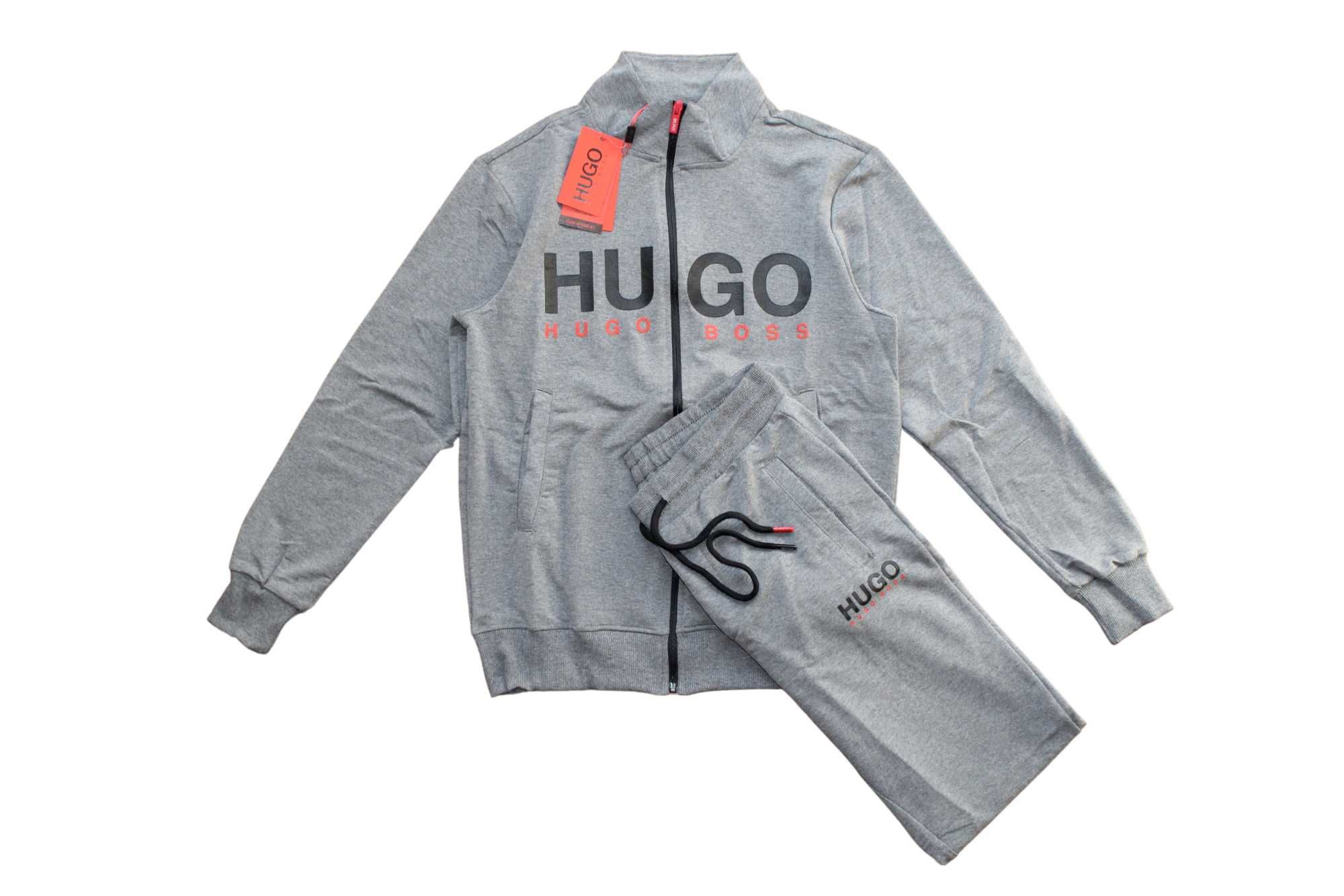HUGO BOSS Мъжки спортен комплект сив цвят черно лого