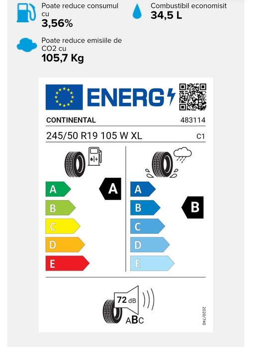 CONTINENTAL 245 50 R19 105W XL BMW Mercedes Audi Volkswagen Jaguar