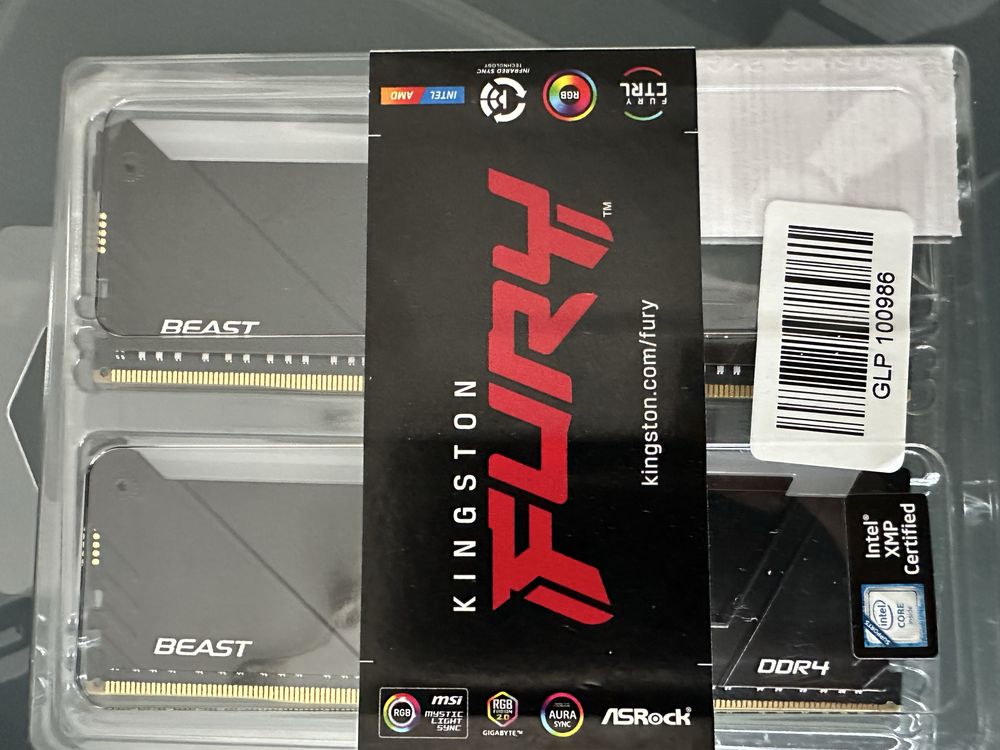 Оперативна памет Kingston - FURY Beast RGB, 64GB, DDR4, 3600MHz