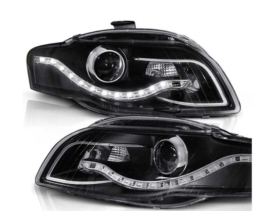 Фарове Ауди А4 Б7 ЛЕД Нови Audi A4 B7 LED Нови Тунинг Затъмнени
