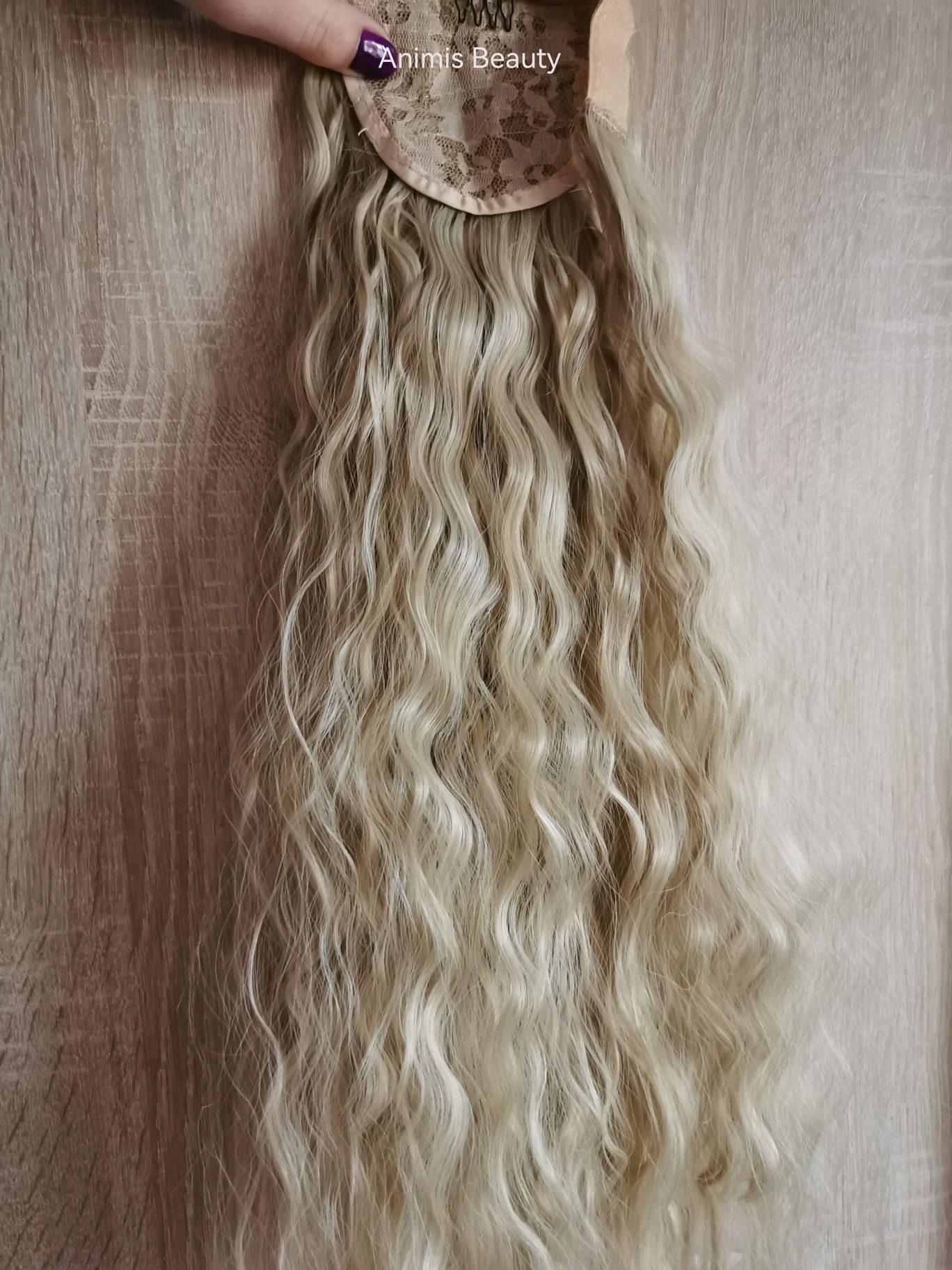 coada de par BLOND CENUSIU creață 60 cm