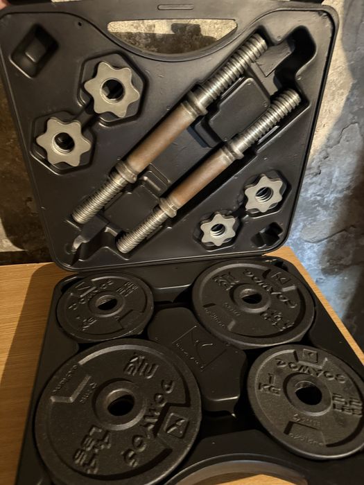 Set gantere 20 kg, geanta pentru transport