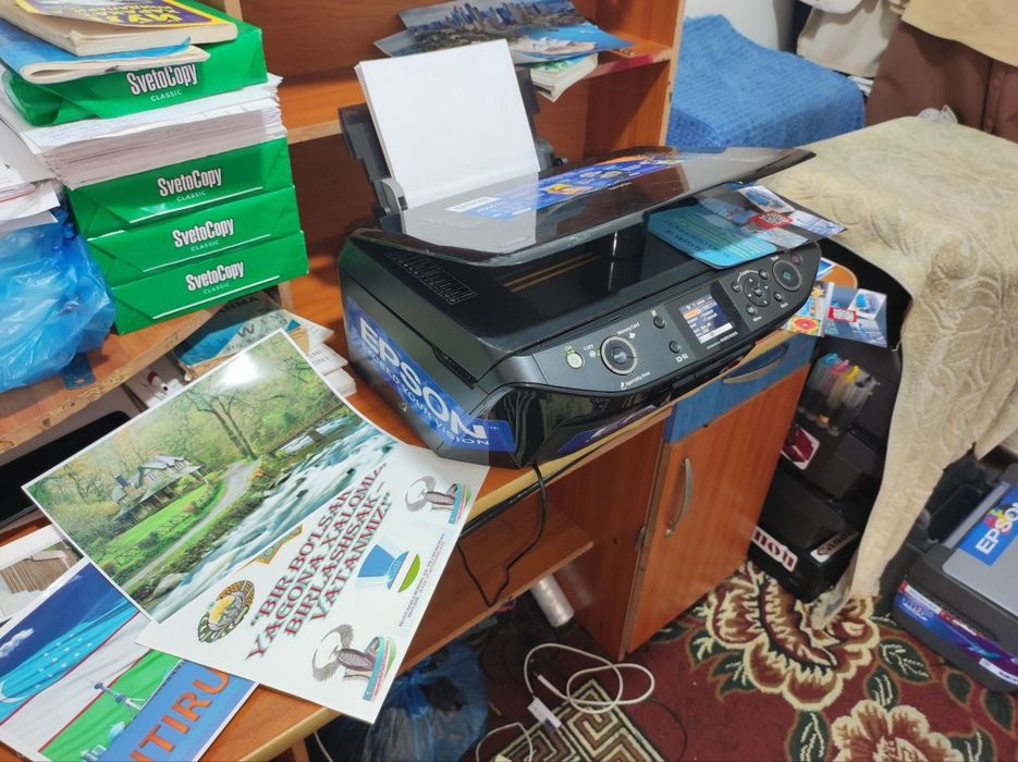 Epson 615 Kopya skanerli 6ta rangli dyuzi 100%tiniq ekranli sensorli