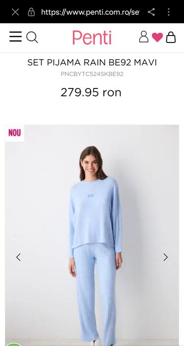 Pijama dama Penti pufoasa, calduroasa XS, S