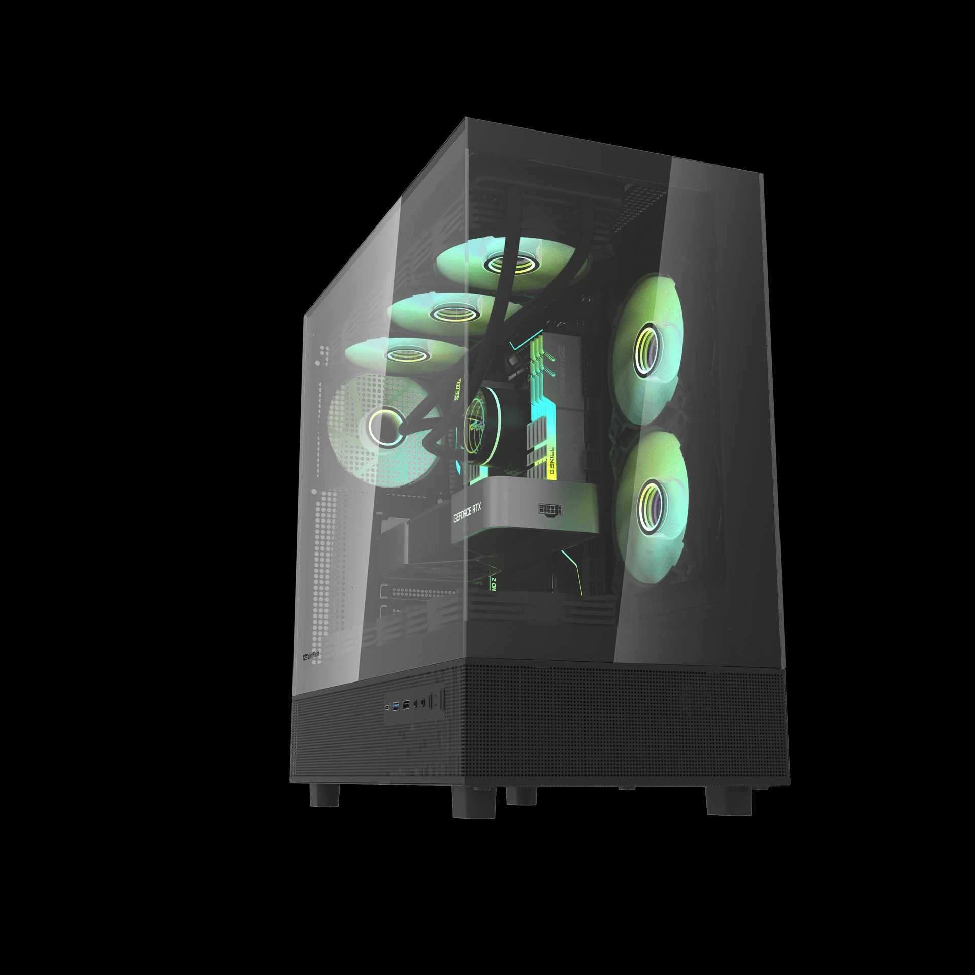 [НОВЫЙ] Корпус DarkFlash DPX90 BLACK (with 4 fans)