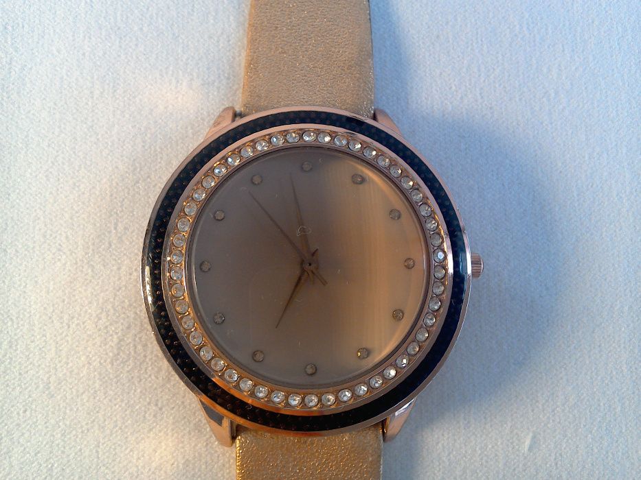 Ceas placat aur Bijou Brigitte - cristale swarovski, 45mm,cc