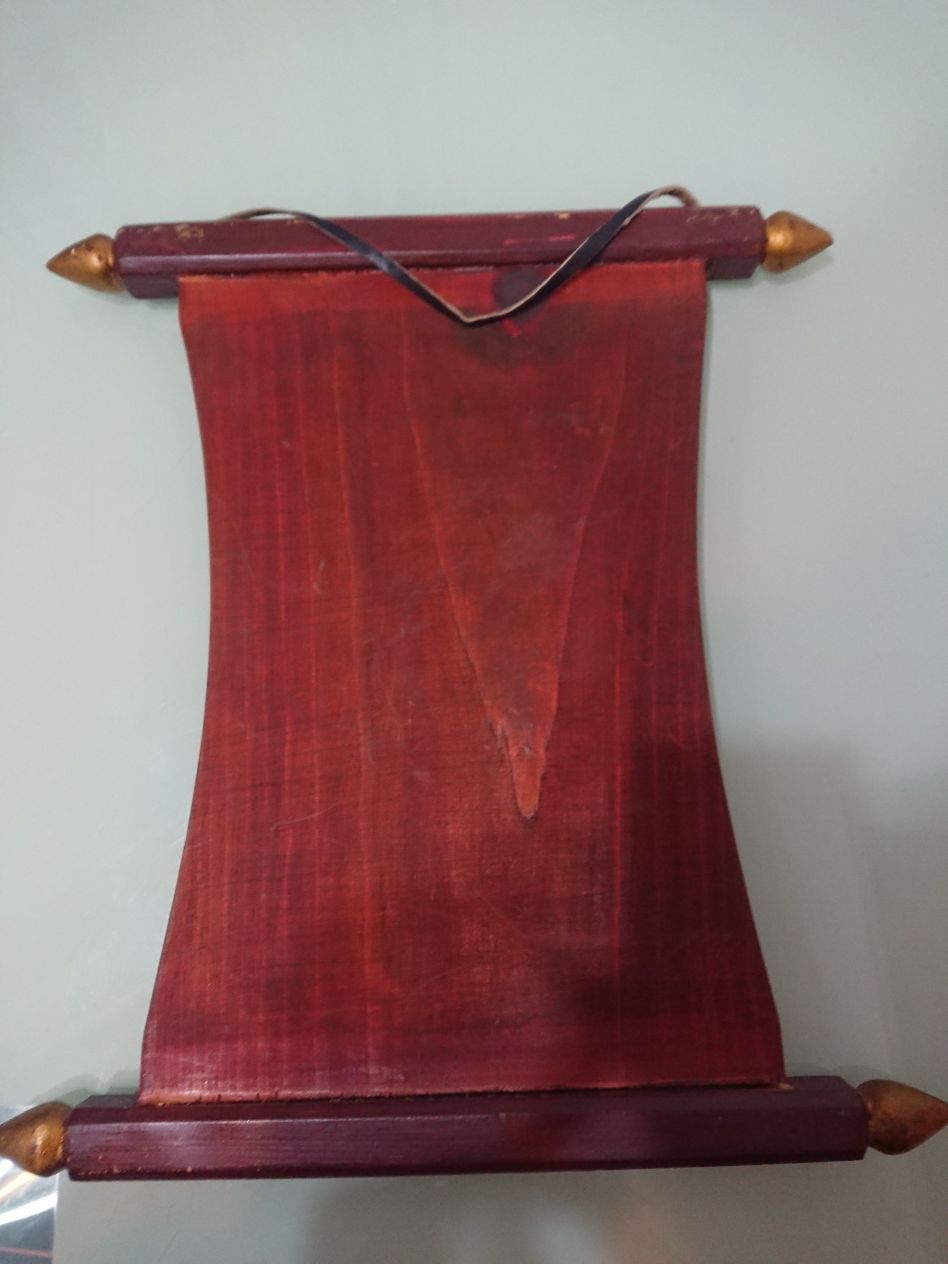 дървен свитък дъска индуизм янтра мандала кришна 35x30 см