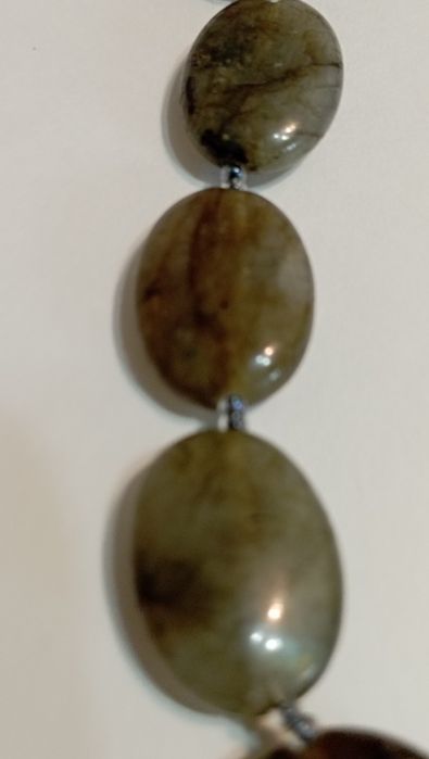 Натуральные редкие бусы из камня лабрадор