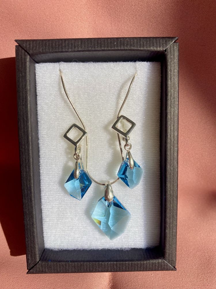 Колие и обеци комплект - Swarovski, Crystal Pro