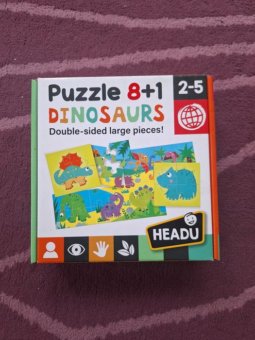 Headu двустранен пъзел с динозаври