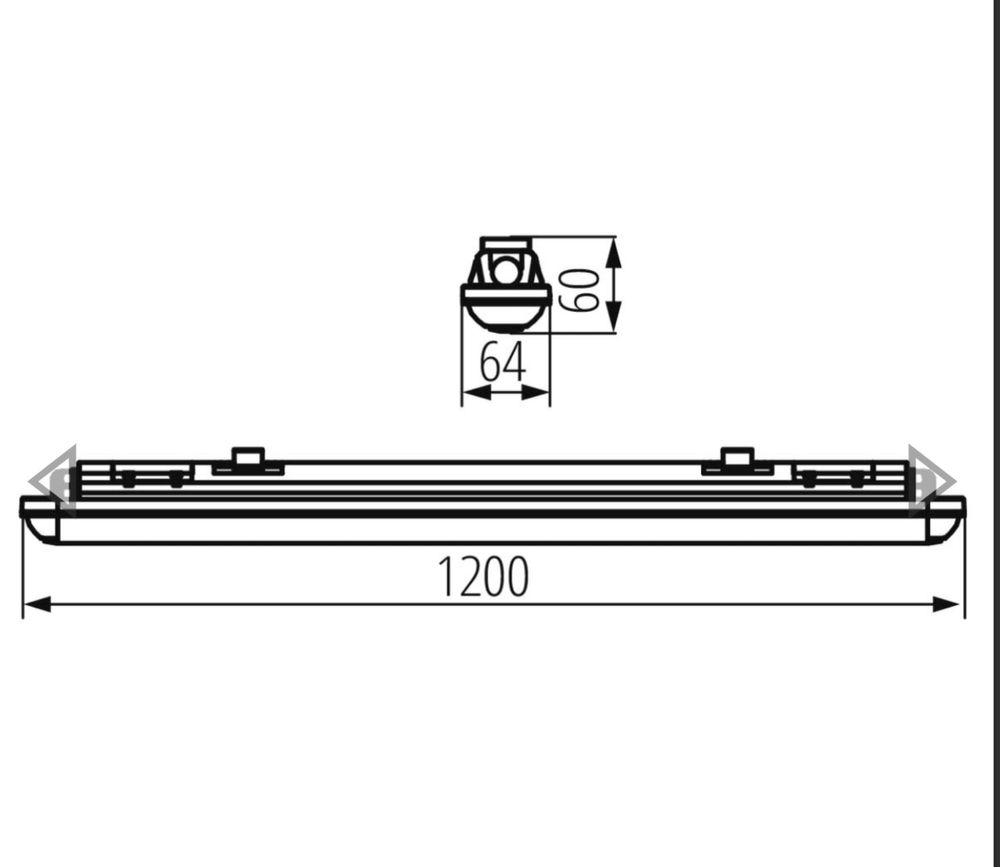 Осветително тяло LED 120 см 36 W