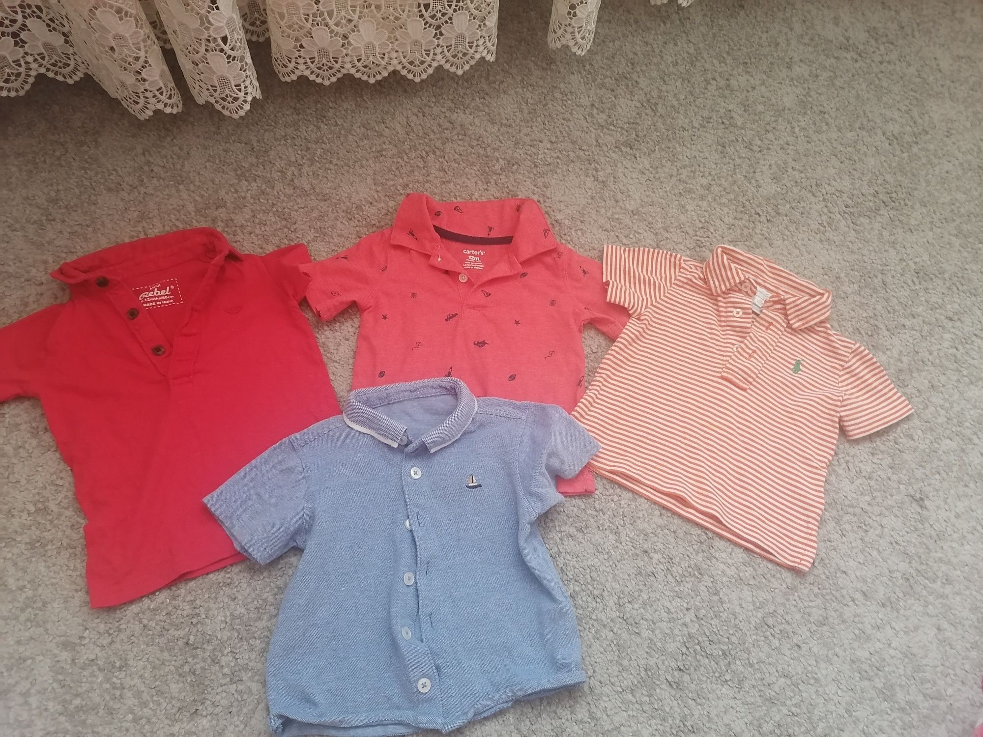 Lot tricouri băieți 9-12 luni, Ralph Lauren, Disney, Carter's