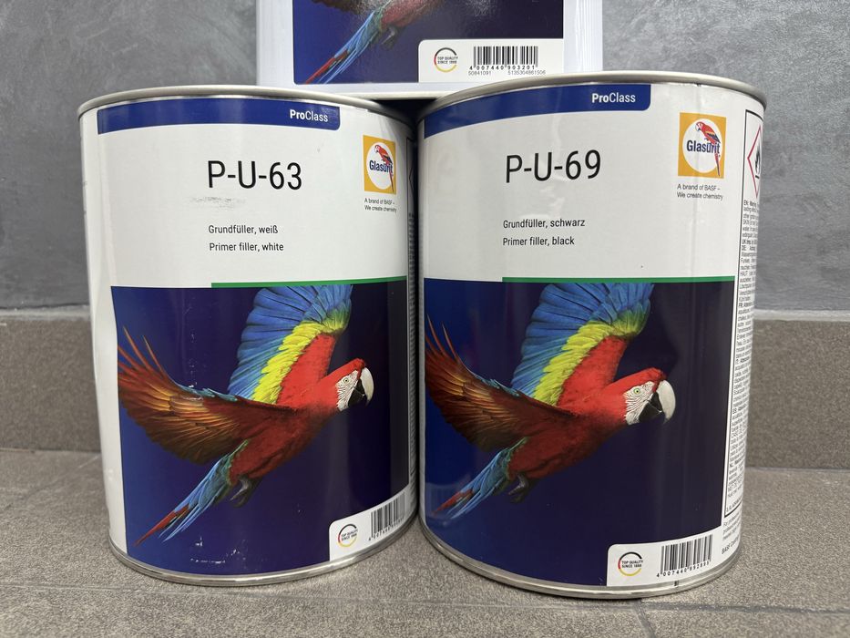 Set filler grund Glasurit 4 litri alb negru