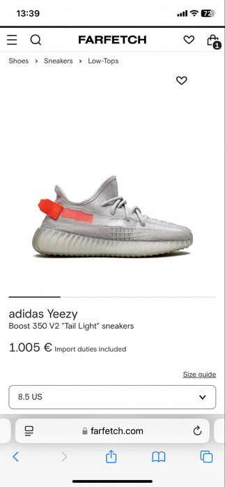 Adidas Yeezy Boost 350 V2 Tail Light marimea 42