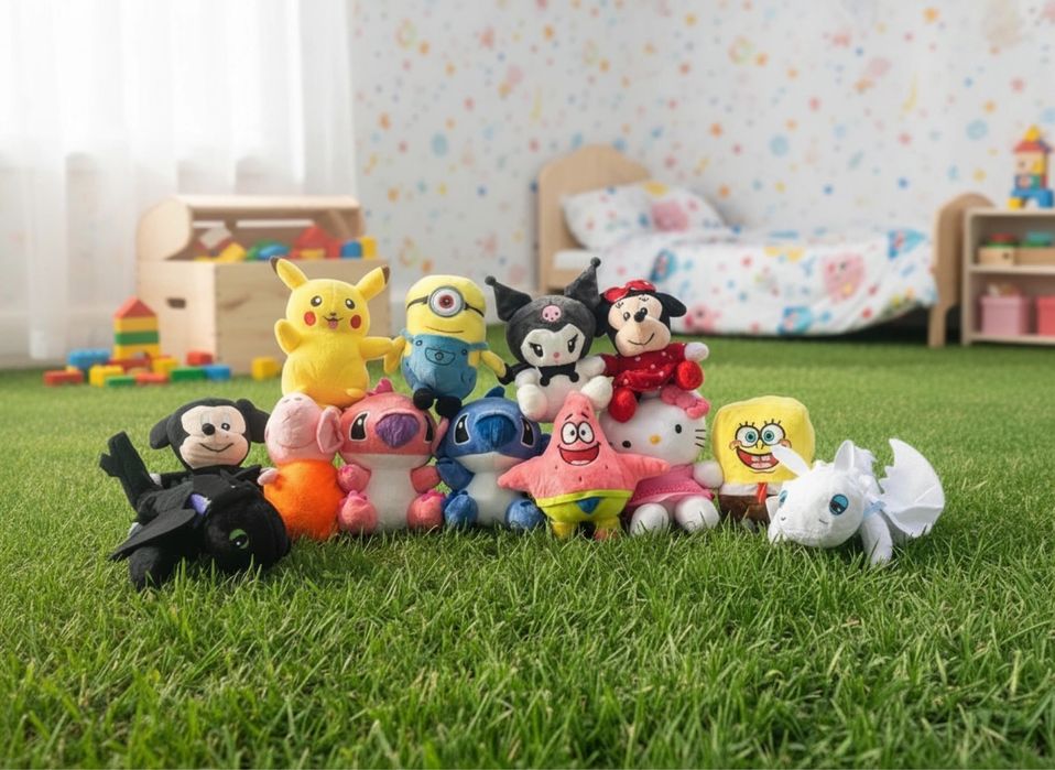 Плюшени играчки за кран вендинг машина Стич Спондж Боб Пикачу