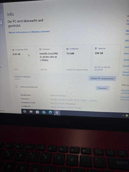 Asus X550 CC 8 GB ram i5 4 nuclee