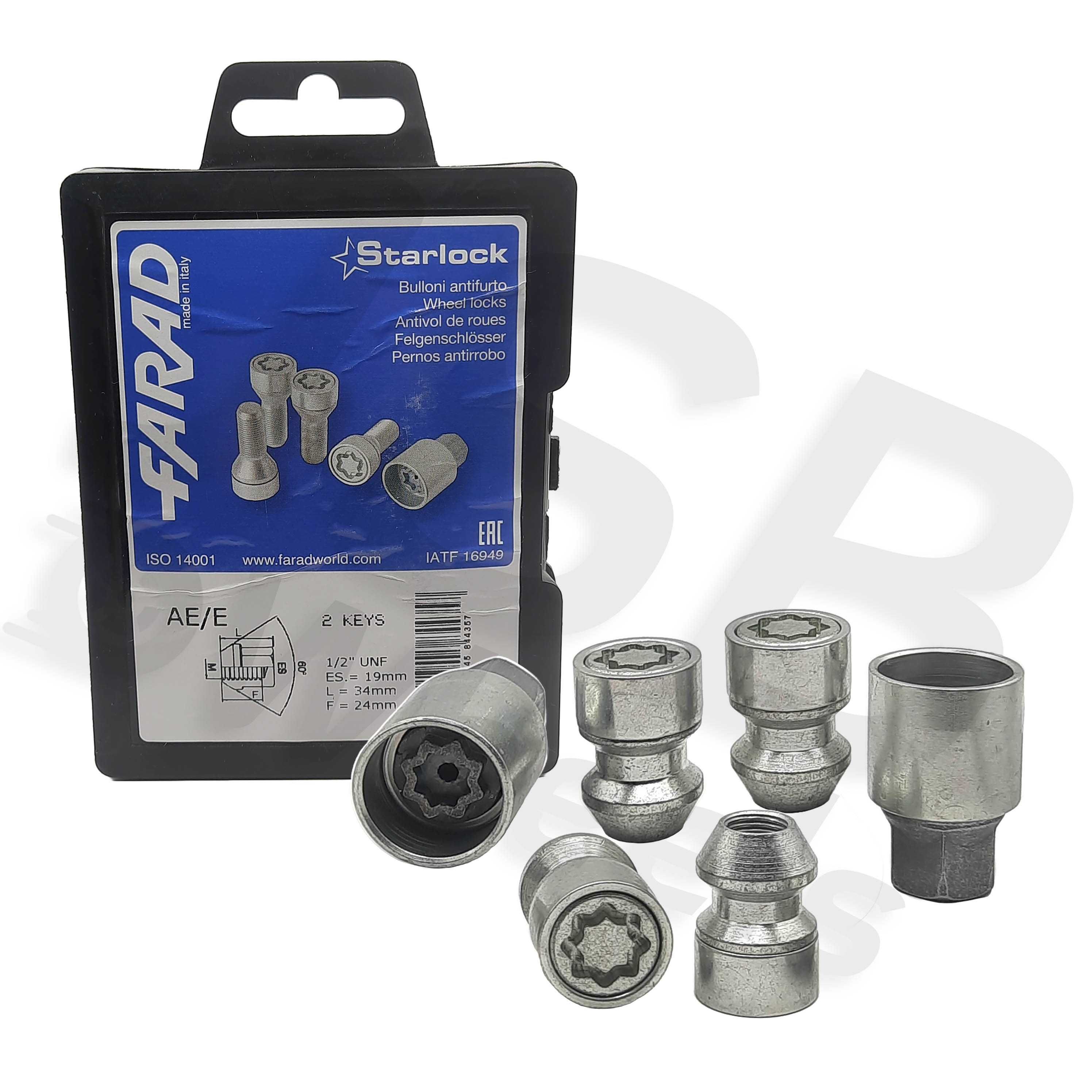 Set piulite antifurt Starlock 1/2" UNF cu 2 chei Dodge, Jeep