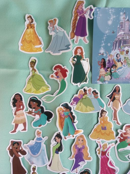 Стикери за момичета, 50 броя, Дисни принцеси
