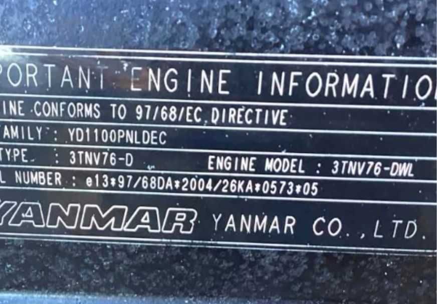 Motor Yanmar 3TNV76 - 19.2KW