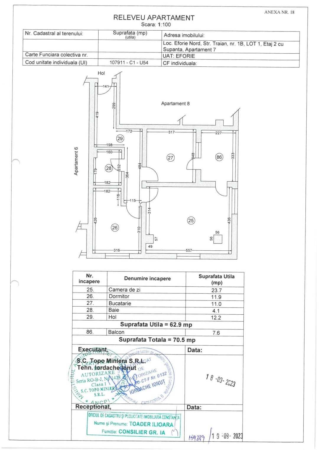 Apartament 3 camere in complexul imobiliar Poseidon #2 din Eforie Nord