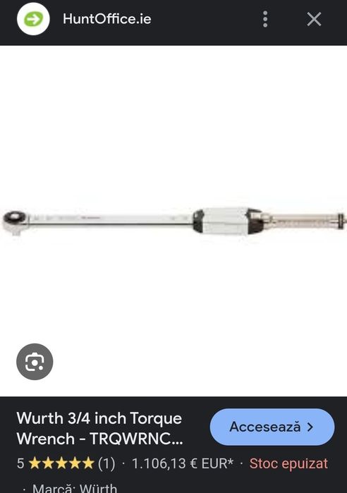 Wurth cheie dinamometrica 3/4 profesionala