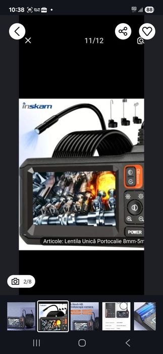 Vand camera endoscopica auto INSKAM, NOUA, NEFOLOSITA