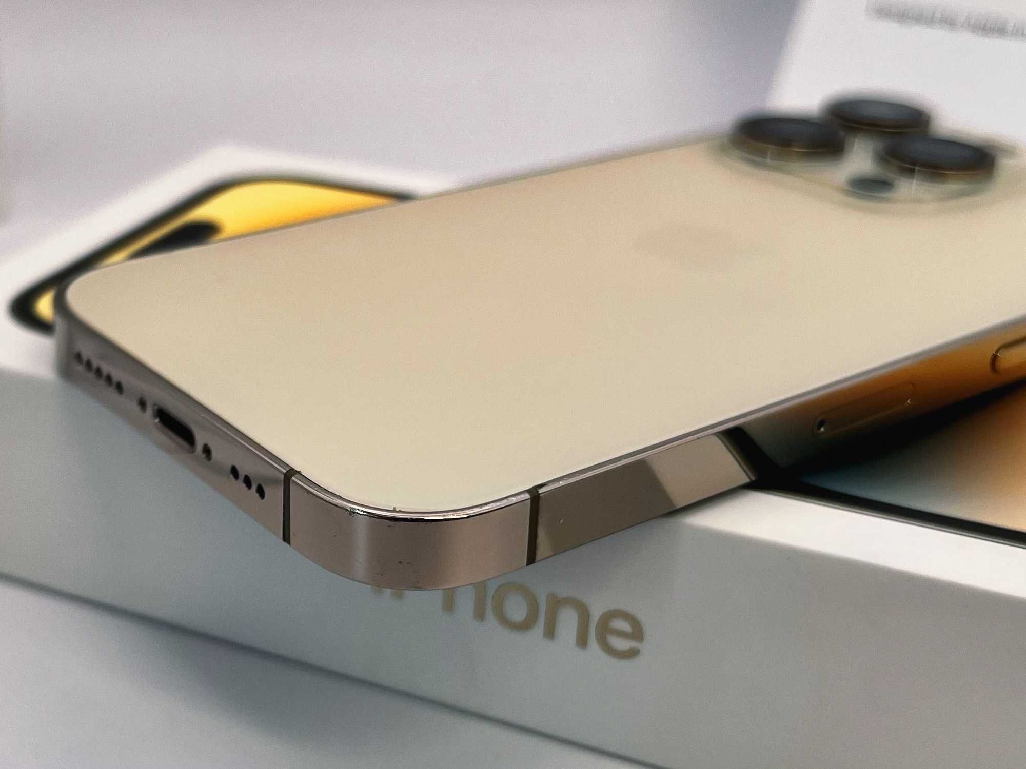 iPhone 14 Pro, 256GB, Gold, 100% батерия, Отключен, с проблем!
