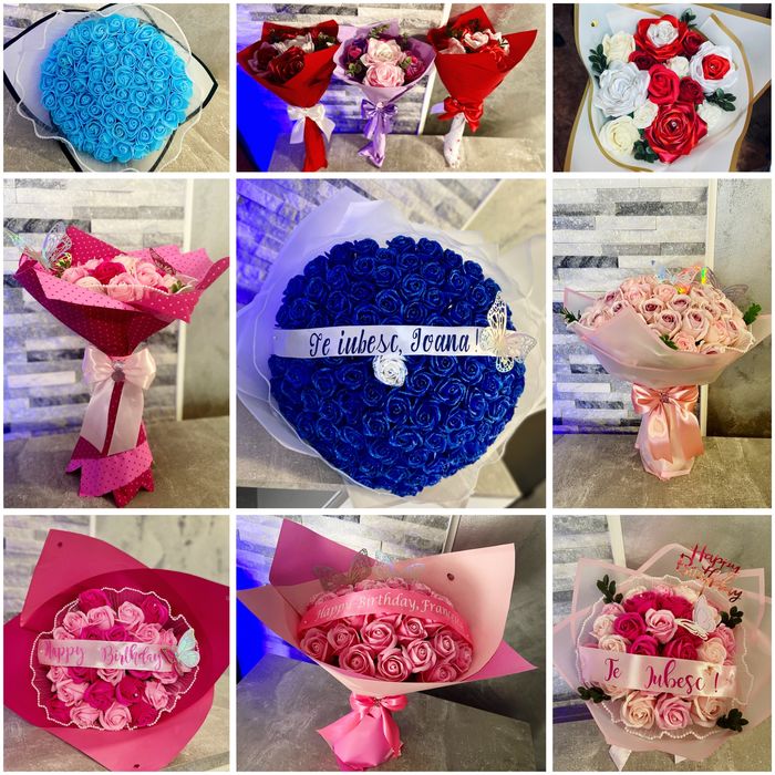 Flori de sapun sau satin/ Buchete / Aranj dulce