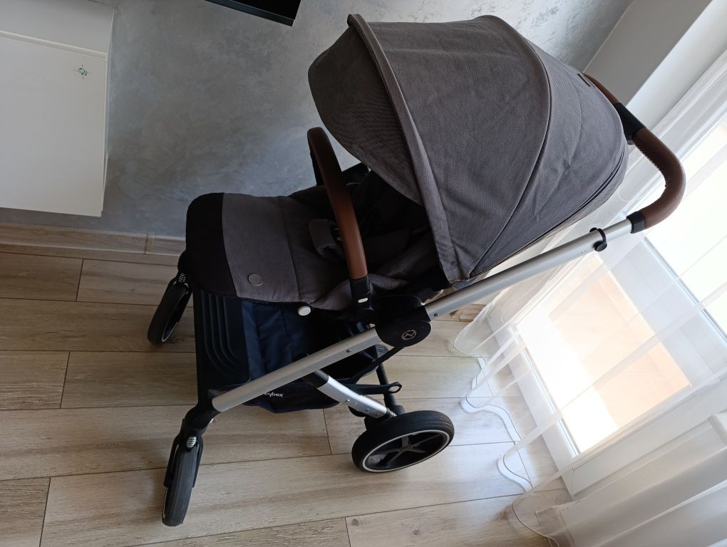 Cybex Balios S Lux 2 в 1 SLV сребриста рама Soho Grey