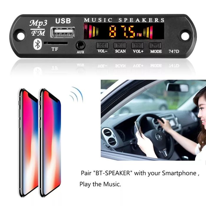 Modul Mp3 cu slot Sd card Usb RadioFM Bluetooth Mp3 player Telecomanda