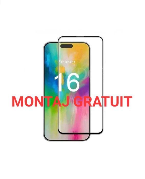 Folie de Sticla FULL iPhone 15 , 15 Pro , 15 Plus , 15 Pro Max .