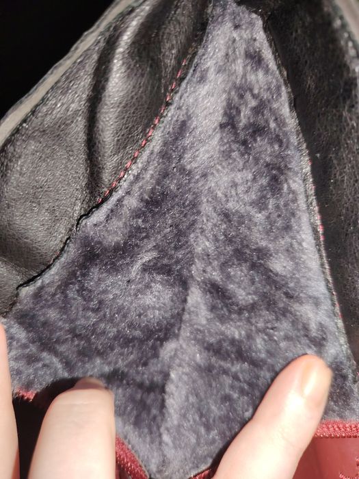 Ghete/botine piele naturala, culoarea bordo