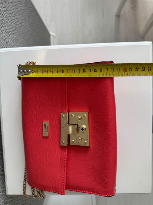 Дамска чанта Uggari Milano в цвят корал