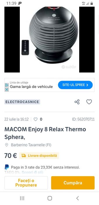 Aeroterma camera buna