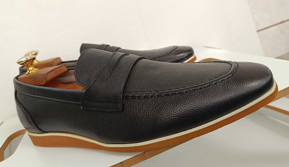 Pantofi loafer casual 44 Amati Regazzi NOI piele naturala moale