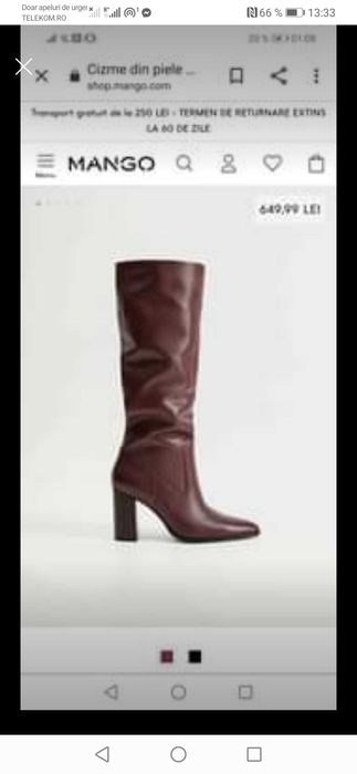 Cizme Mango, noi, mar 40