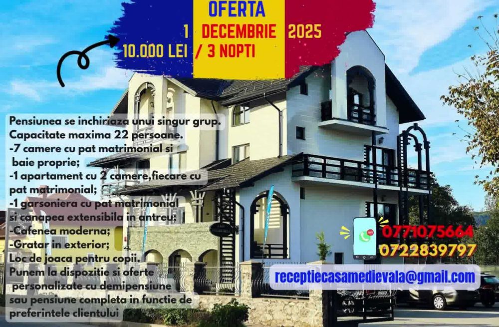 Oferta cazare 1 Decembrie 2025