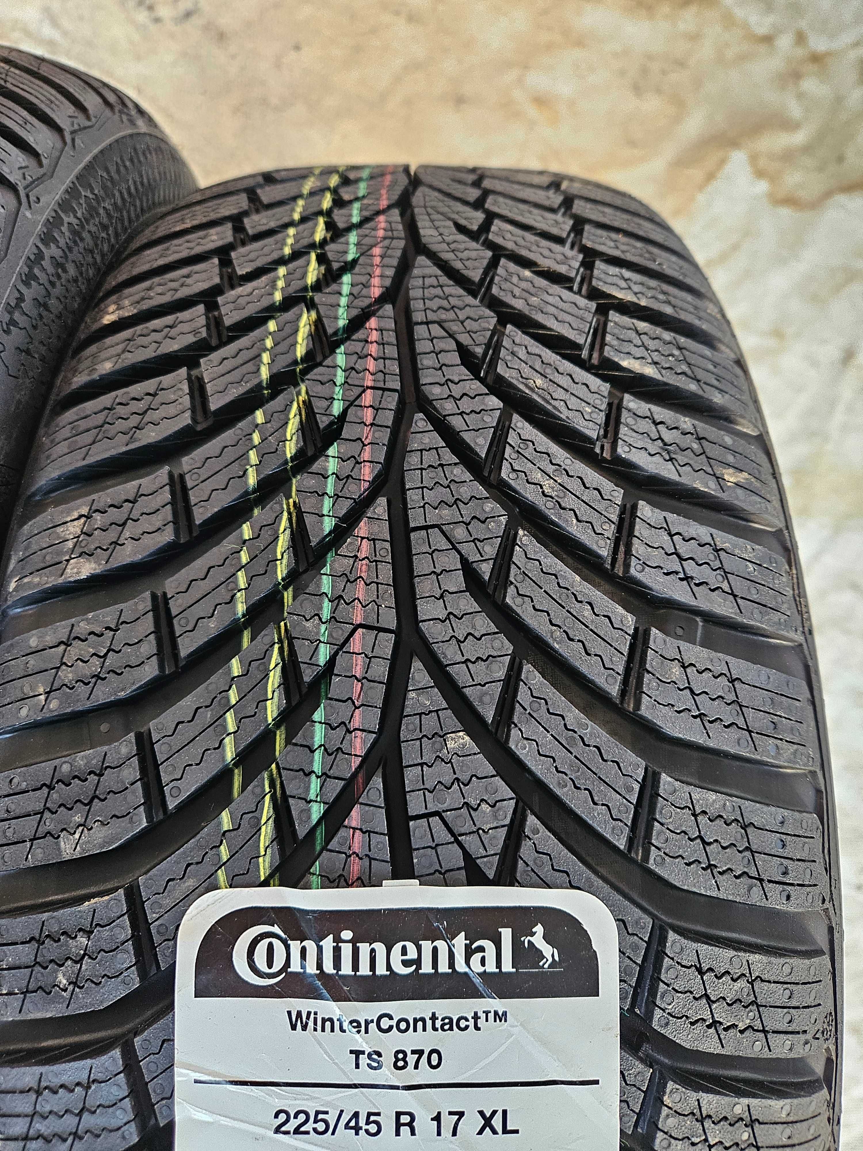2 Нови зимни гуми 225/45 R17 Continental Winter TS870 XL 94V DOT3924