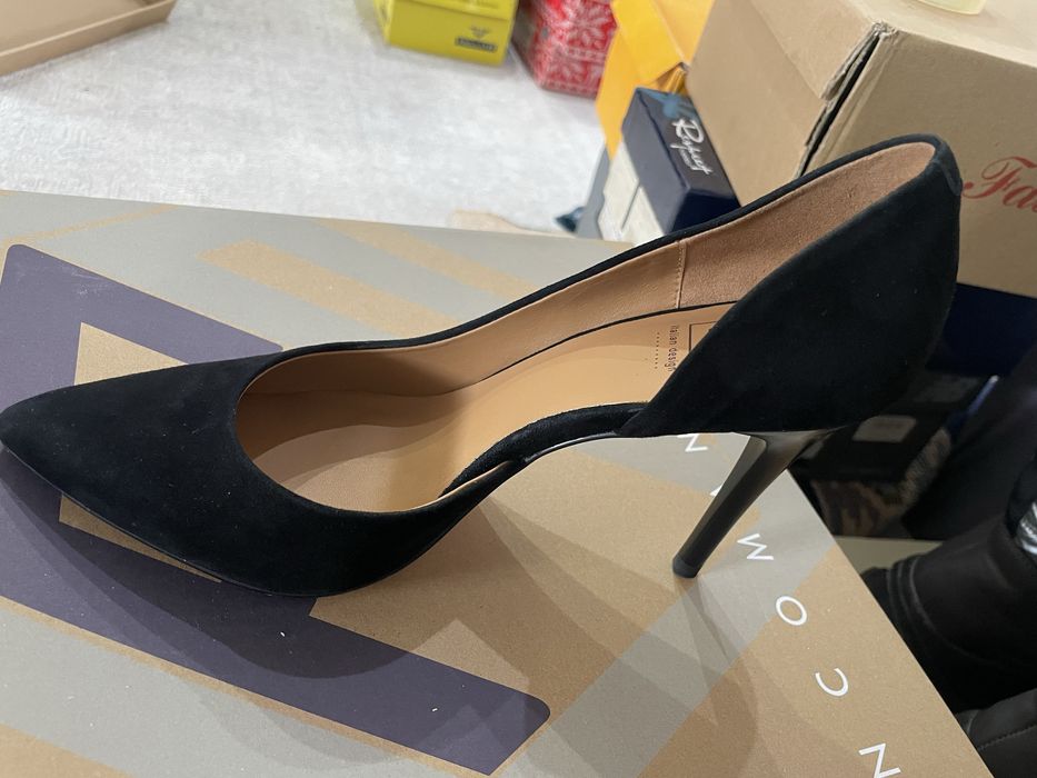 Туфли замшевые, кожа