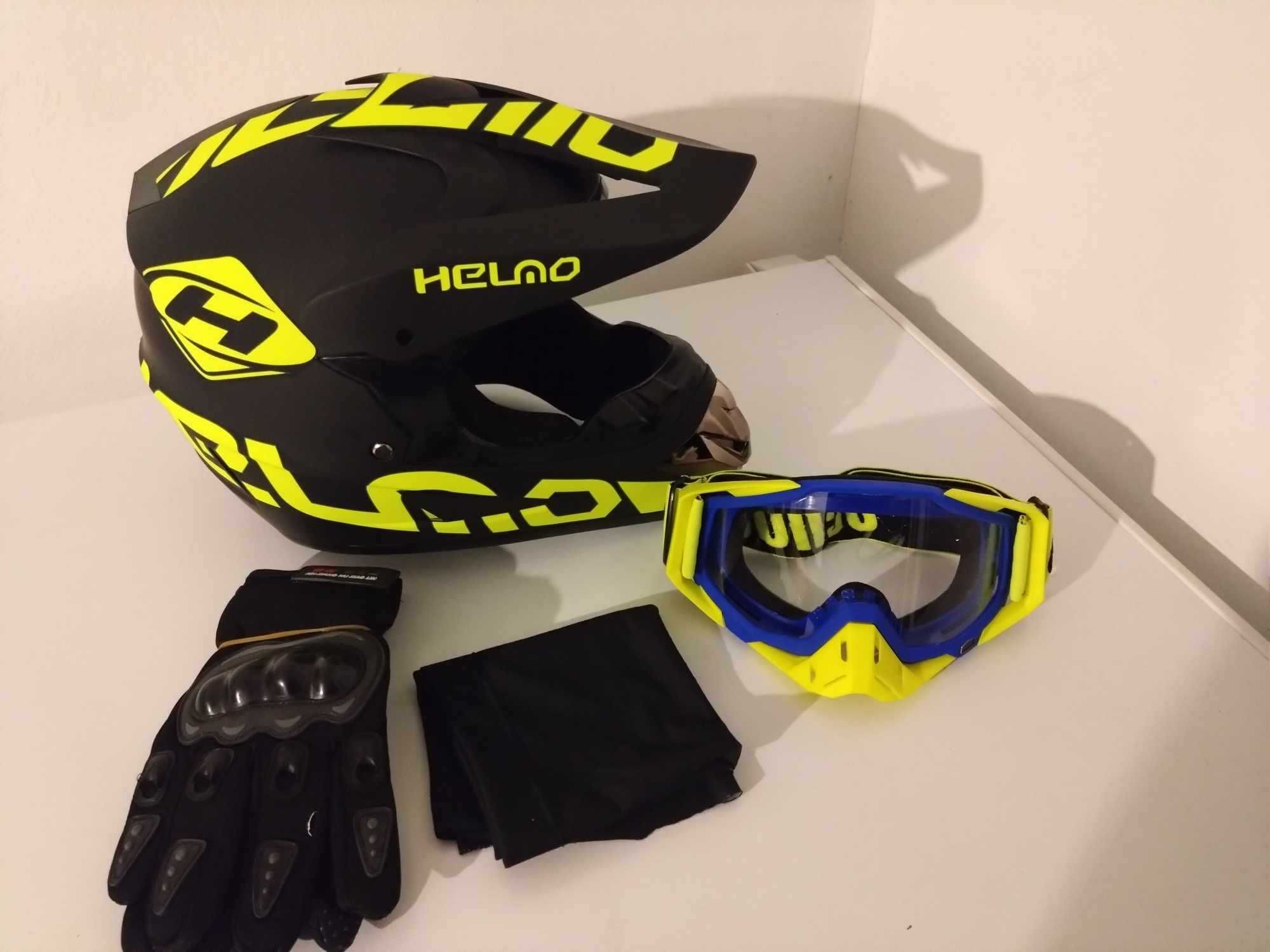 Set casca enduro+Ochelari+Manusi+Cagula ,DIVERSE MODELE/MARIMI