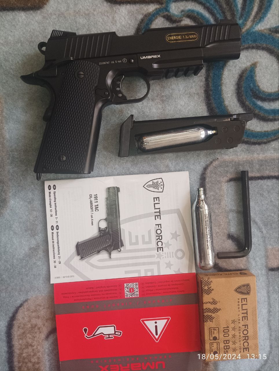 Страйкбольный пистолет Elite Force 1911 Tac