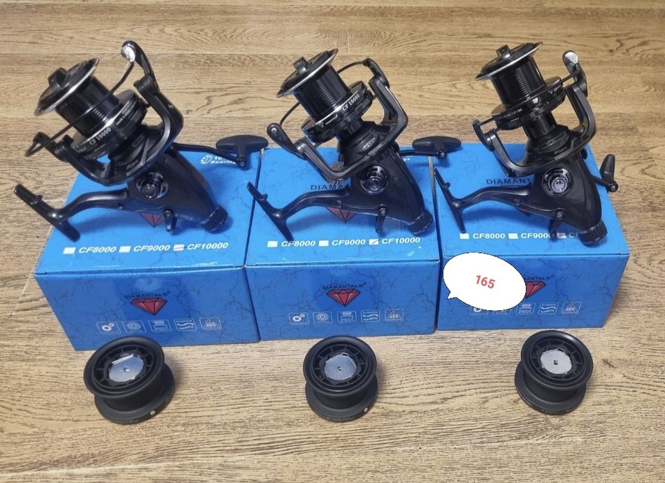 SET 3 Mulinete Diamant CF10000 10+1 Rulmenti cu BaitRunner