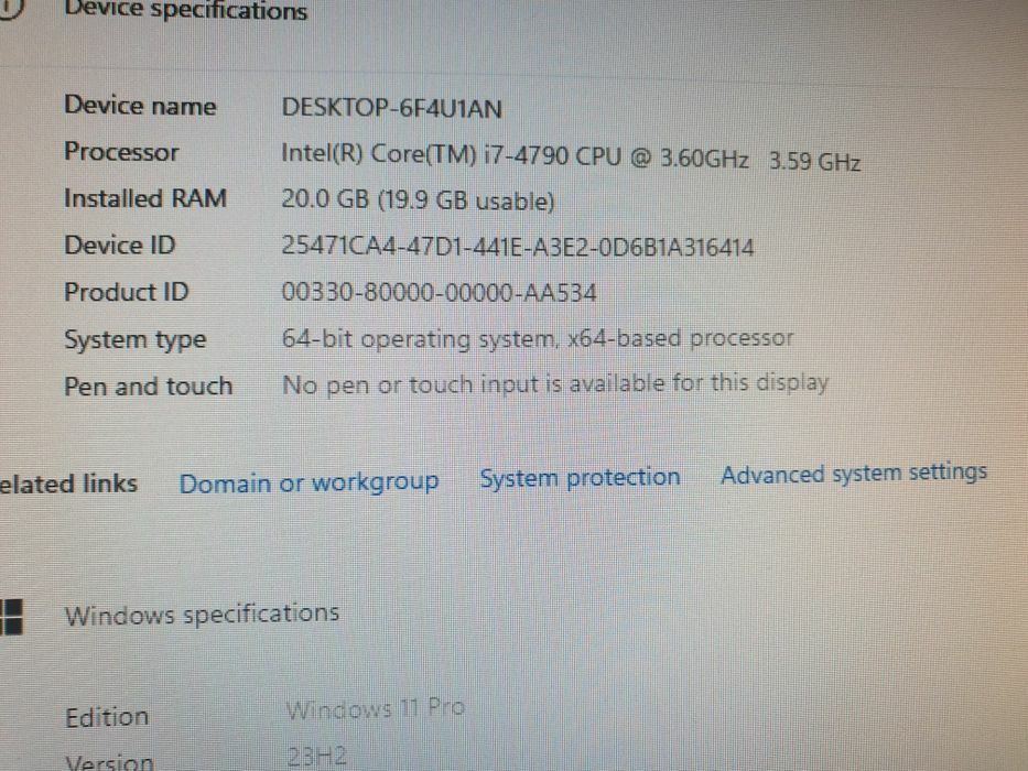 Calcator/PC Lenovo I7-4790