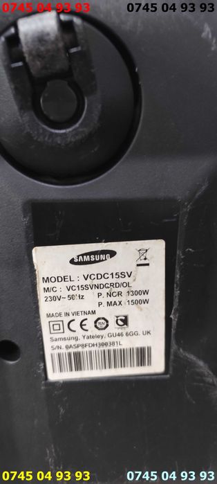 aspirator samsung VCDC15SV rosu complet cu proba