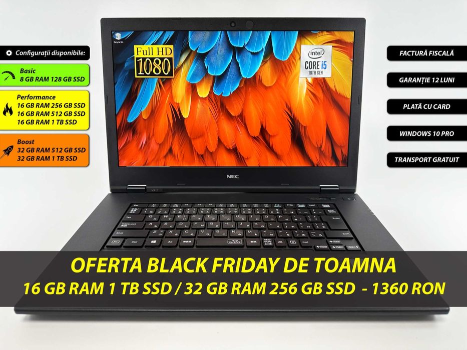 Laptop Nec Versa PRO i5-10th 15 inch 16 gb ram 1 TB SSD Garantie 1 an